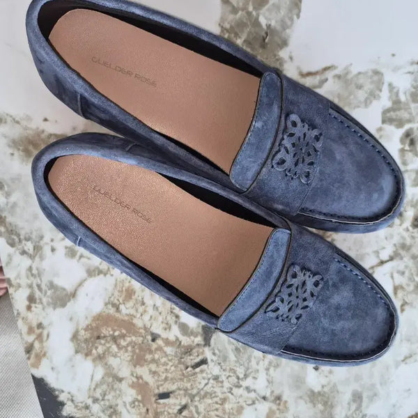 [BUNJANG] CUELDER ROSE Suede Ballet Flats - Blue / 스웨이드신발