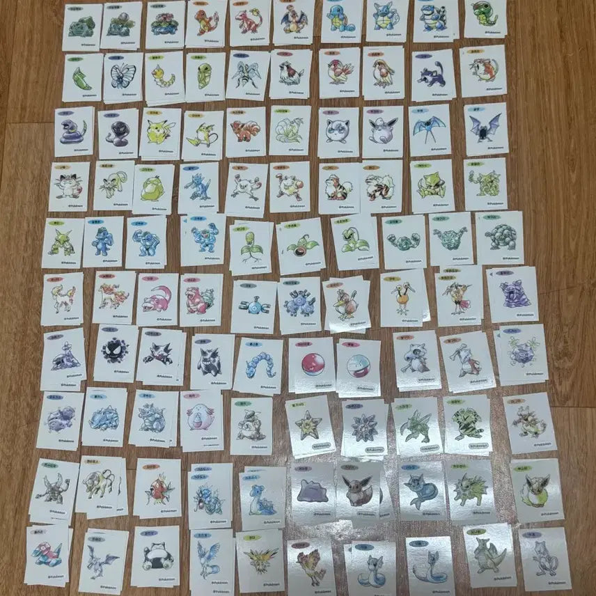 [BUNJANG] Pokemon 30th Anniversary Artwork Ttibuscal 100 Types Set / 포켓몬 30주년 아크워크 띠부씰 100종 세트