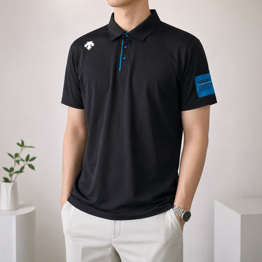 [BUNJANG] Descente Functional Short Sleeve Polo Shirt - Men's Size 105 / [105]데상트 기능 반팔 카라티