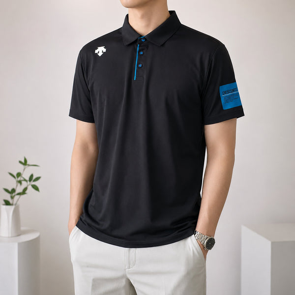 [BUNJANG] Descente Functional Short Sleeve Polo Shirt - Men's Size 105 / [105]데상트 기능 반팔 카라티