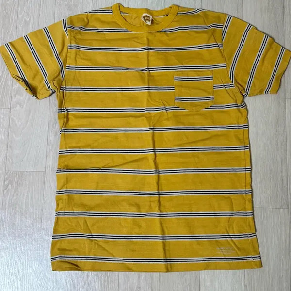 [BUNJANG] Trophy Clothing Yellow Striped Short Sleeve T-Shirt Size 40 / 트로피클로딩 반팔 40 사이즈