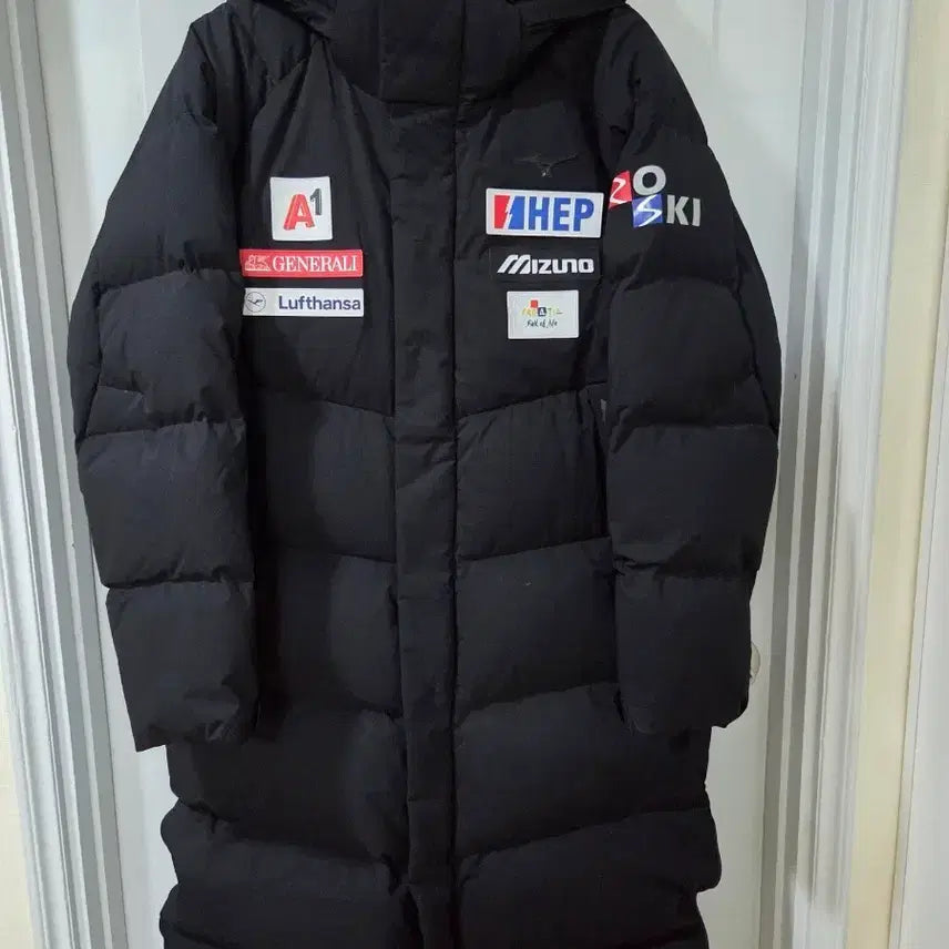 [BUNJANG] Mizuno Men's Crosky Long Padded Jacket Black 2XL / 미즈노 남성 롱패딩 2XL 블랙 크로스키 롱패딩