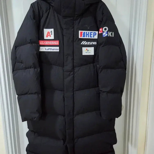 [BUNJANG] Mizuno Men's Crosky Long Padded Jacket Black 2XL / 미즈노 남성 롱패딩 2XL 블랙 크로스키 롱패딩
