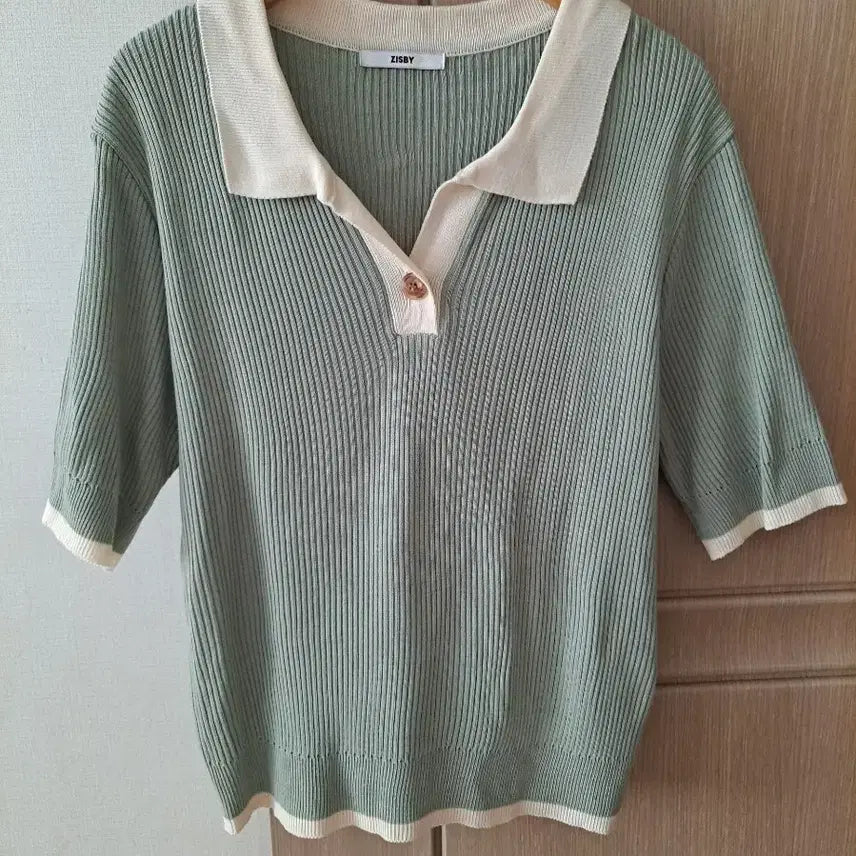 [BUNJANG] ZISBY Color Block Short Sleeve T-Shirt / ZISBY 배색 반팔티