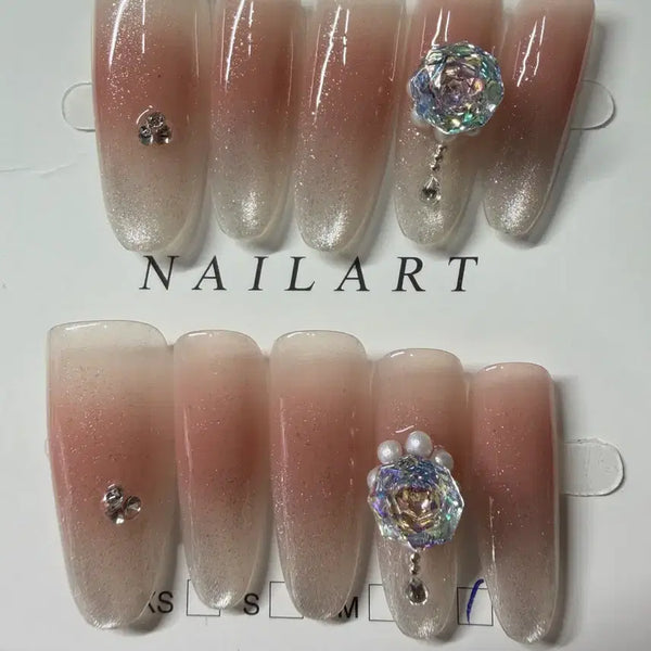 [BUNJANG] 3 Sizes L Swarovksi Crystal Nail Tips / 네일팁 판매 길이 3 사이즈 L 스와팁 (54)
