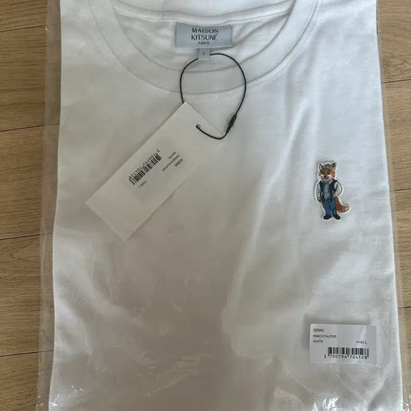 [BUNJANG] Maison Kitsuné Fox Embroidery T-Shirt White L / 메종 키츠네 반팔티 화이트 L