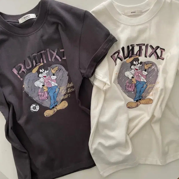 [BUNJANG] Summer Retro Short-Sleeve T-Shirt / 새상품 - 여름키치반팔