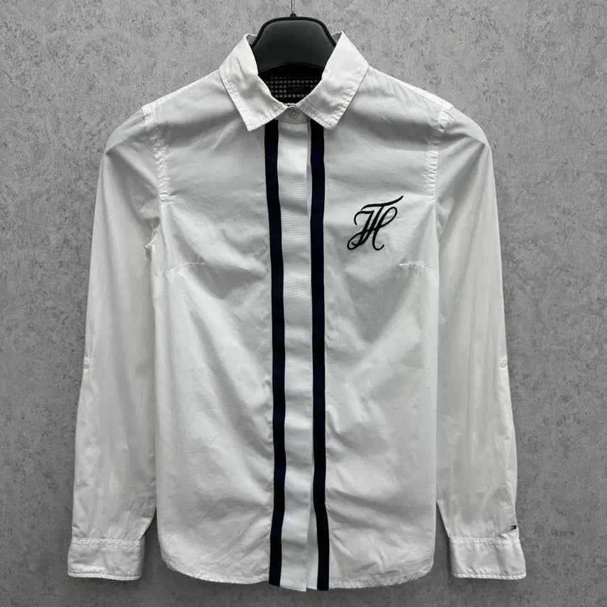 [BUNJANG] Tommy Hilfiger Women's Rolled-Sleeve Shirt XS / 85 타미힐피거 여자 롤업 셔츠