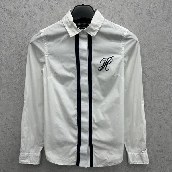 [BUNJANG] Tommy Hilfiger Women's Rolled-Sleeve Shirt XS / 85 타미힐피거 여자 롤업 셔츠
