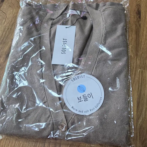 [BUNJANG] Soloist Knit Cardigan Beige / (새상품)솔로이스트 니트 가디건 베이지