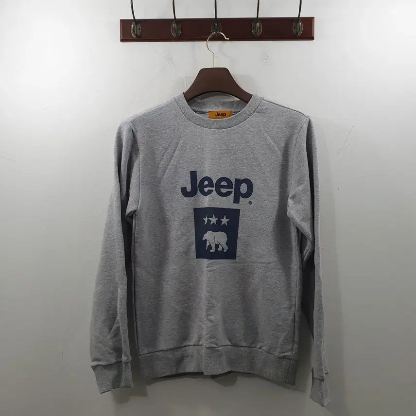 [BUNJANG] Jeep Men's Polar Bear Logo Sweatshirt Grey M (95) / M(95) 지프 남성 그레이 폴라베어 로고 맨투맨