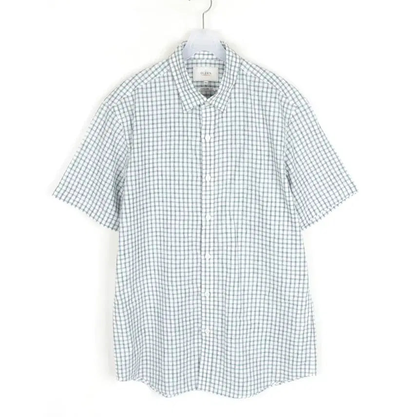 [BUNJANG] Daks Men's Plaid Short-Sleeve Shirt XL / 닥스 반팔 남방 남성XL 체크 셔츠 NB7142