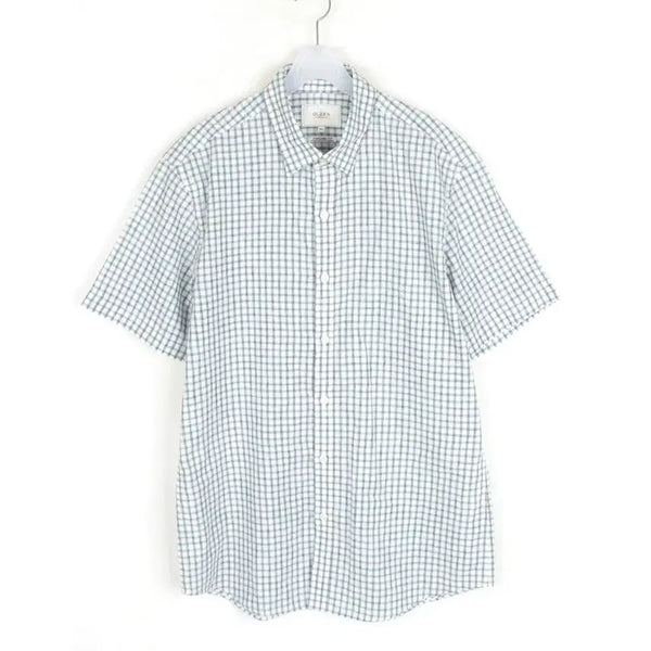 [BUNJANG] Daks Men's Plaid Short-Sleeve Shirt XL / 닥스 반팔 남방 남성XL 체크 셔츠 NB7142