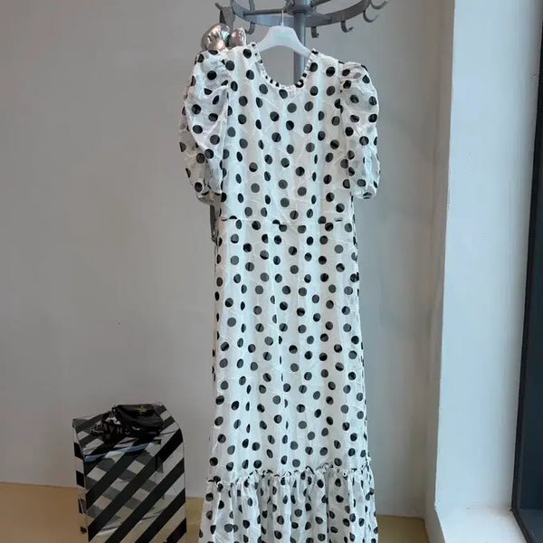 [BUNJANG] Road and Tailor Polka Dot Frill Long Dress / 로드앤테일러 원피스(새상품)