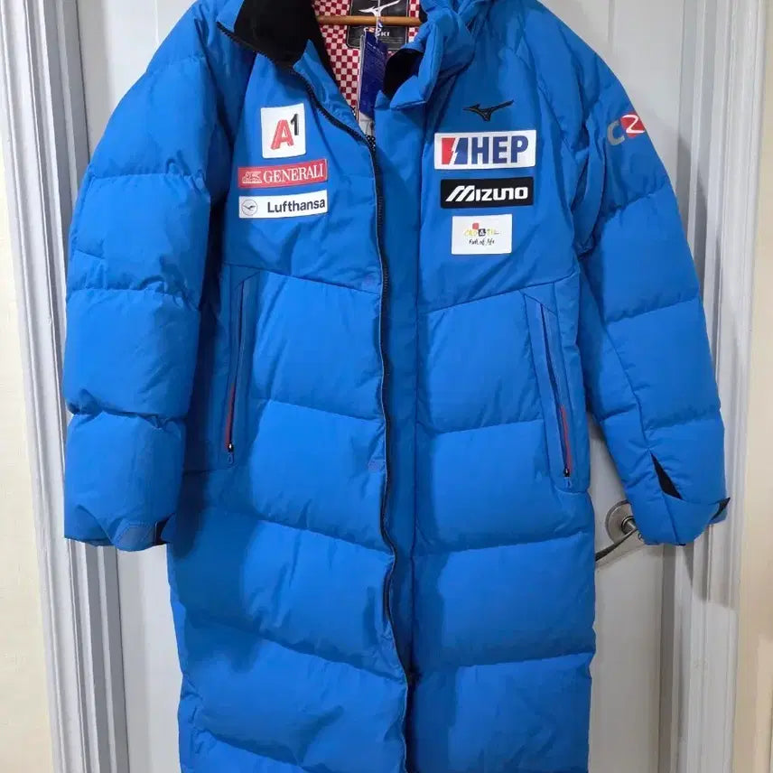 [BUNJANG] Mizuno CRO SKI Long Padded Jacket Navy XL / 미즈노 CRO SKI 롱패딩 XL 블루 크로스키 롱패딩