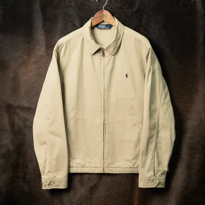 [BUNJANG] Polo Ralph Lauren Bayport Jacket Swing Top Beige Cotton Twill / [110] 90s~ 폴로 랄프로렌 베이포트 자켓 / 스윙탑 베이지
