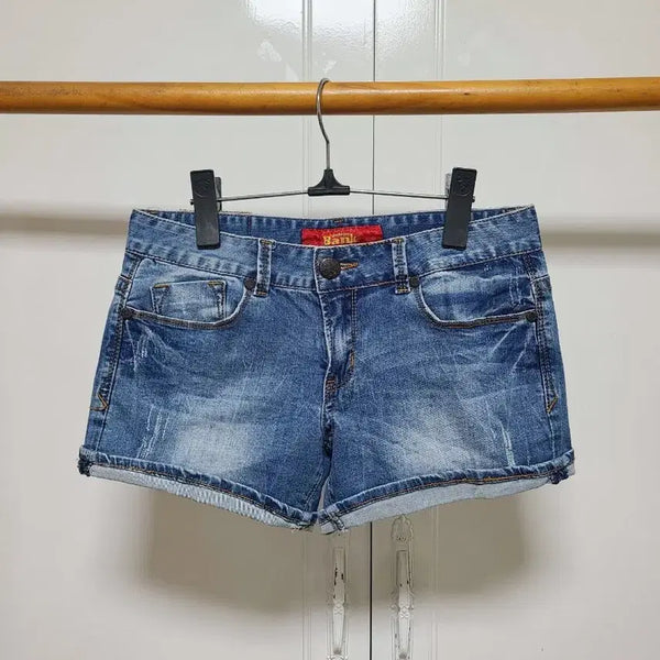 [BUNJANG] Indigo Bank Denim Shorts / 인디고 뱅크 데님 쇼츠 반바지