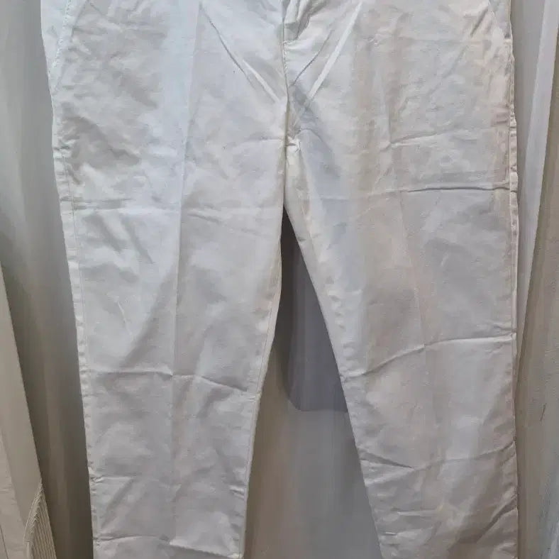 [BUNJANG] OKKANE White Cotton Pants (Size 34-35) / OKKANE 화이트 면바지