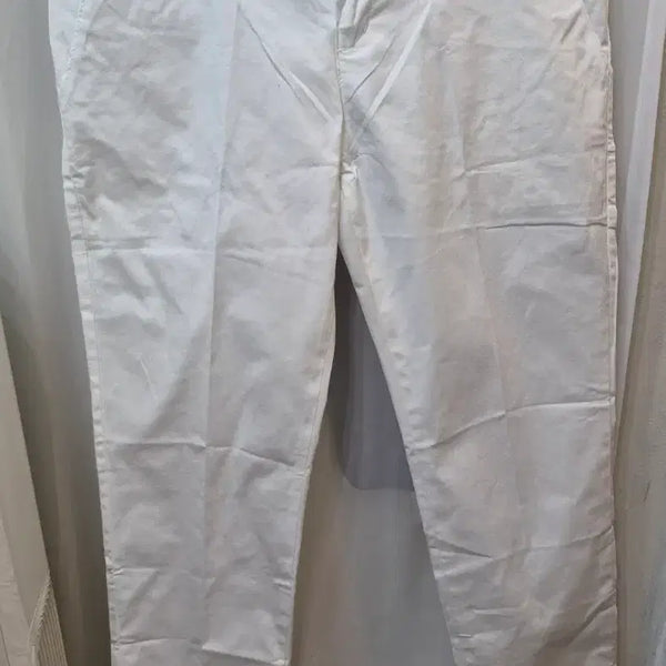 [BUNJANG] OKKANE White Cotton Pants (Size 34-35) / OKKANE 화이트 면바지