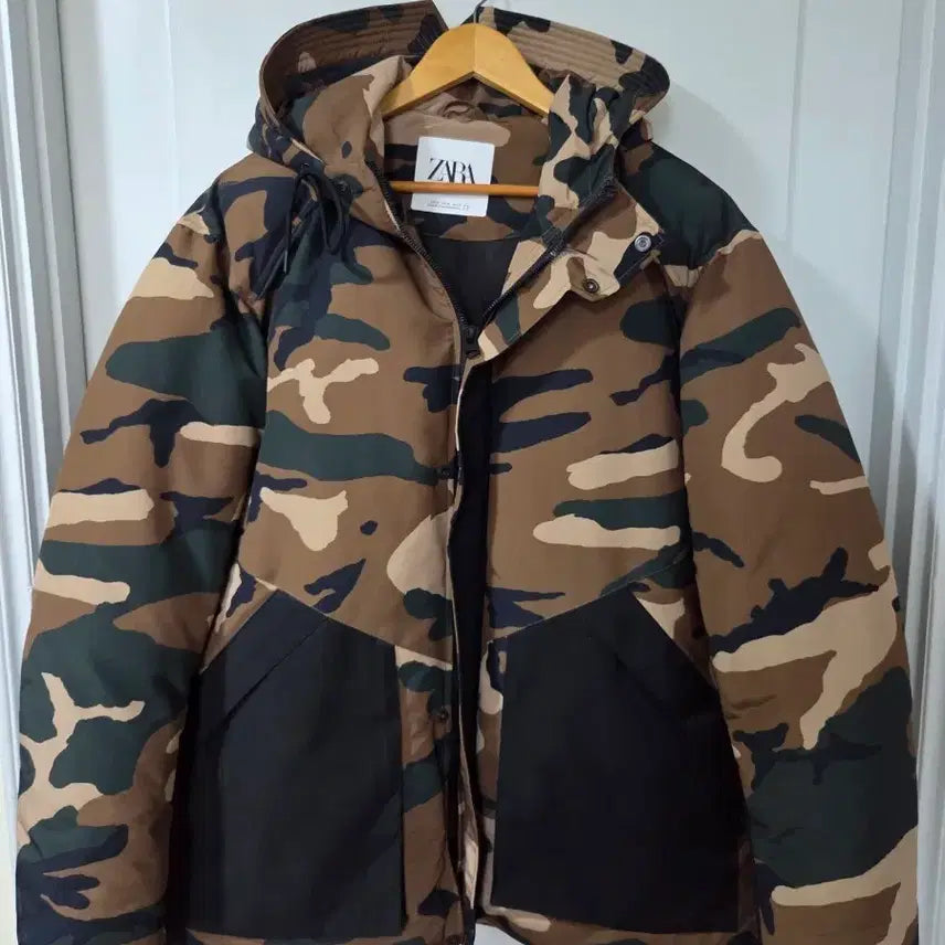 [BUNJANG] ZARA MAN Camouflage Padded Jacket XL / ZARA MAN 카모플라쥬 패딩 자켓 XL 남성점퍼