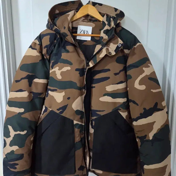[BUNJANG] ZARA MAN Camouflage Padded Jacket XL / ZARA MAN 카모플라쥬 패딩 자켓 XL 남성점퍼
