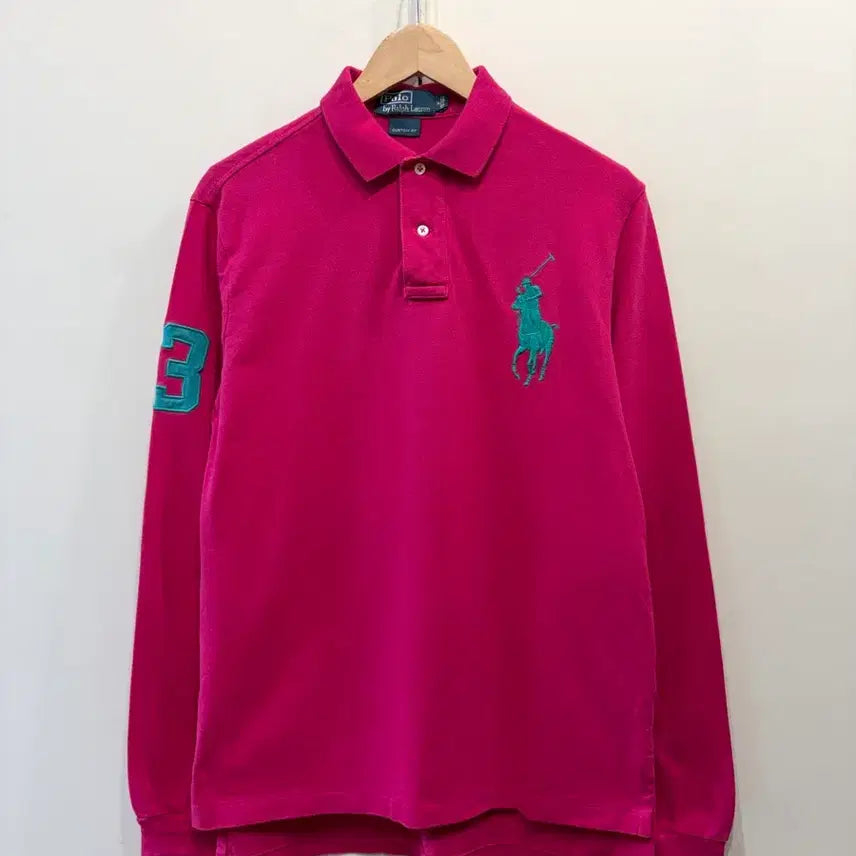 [BUNJANG] Polo Ralph Lauren Big Pony Collar Sleeve T-Shirt / 폴로 랄프로렌 빅포니 카라 슬리브