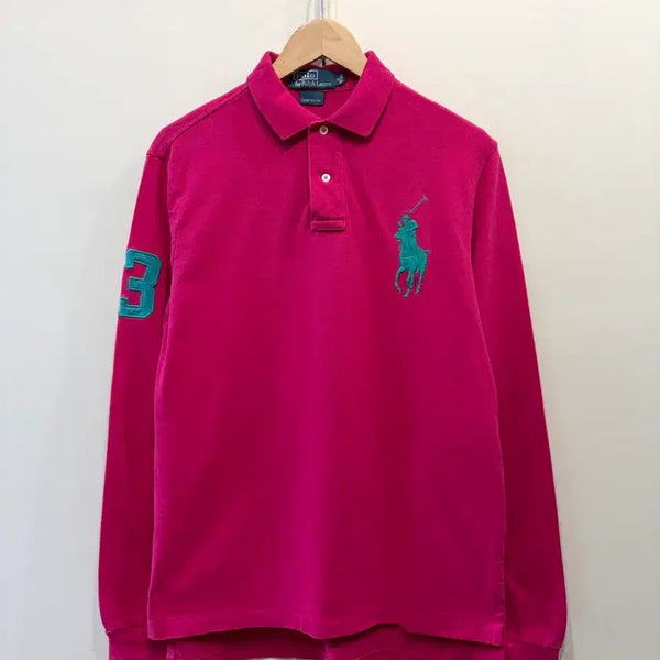 [BUNJANG] Polo Ralph Lauren Big Pony Collar Sleeve T-Shirt / 폴로 랄프로렌 빅포니 카라 슬리브