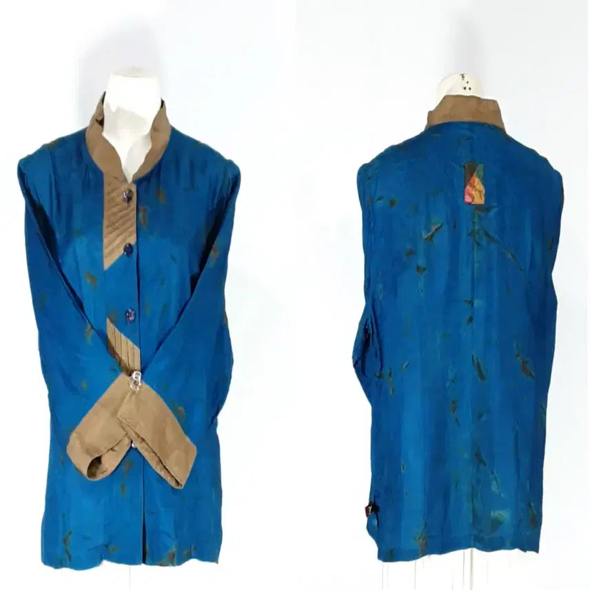 [BUNJANG] Natural Dye Injun Blouse/Cardigan Outer / 공방/천연염색/ 인견블라우스 /계량아우터 /88 /기장60