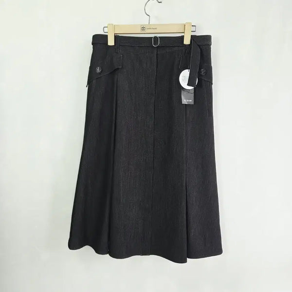 [BUNJANG] ESELIA RIAHH Belted Flare Long Skirt / 에셀리아 택상품 S.L RIAHH 벨트 플레어 롱스커트 88