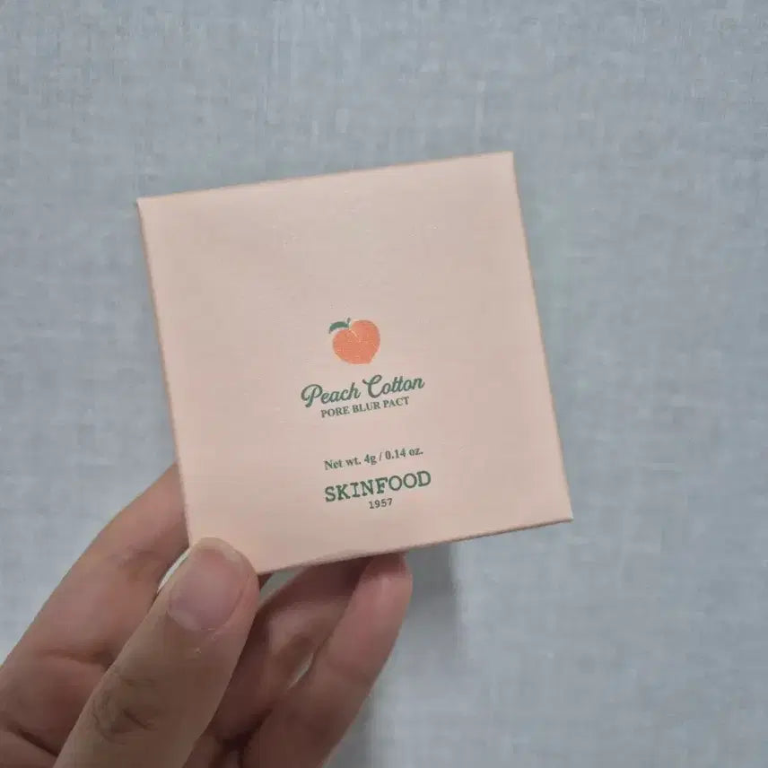[BUNJANG] SKINFOOD Peach Cotton Pore Blur Powder Pact / 스킨푸드 피치뽀송 포어 블러 파우더 팩트