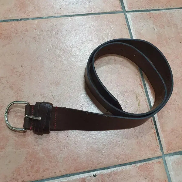 [BUNJANG] Tommy Hilfiger Genuine Men's Full Grain Leather Belt Brown / 타미힐피거 정품 남성 통가죽 벨트 브라운 (사이즈 90~100 추천)