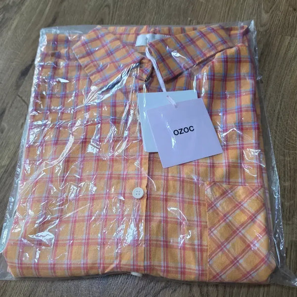 [BUNJANG] OZOC Asymmetric Check Shirt / (새상품)OZOC 오조크 언발 체크 셔츠