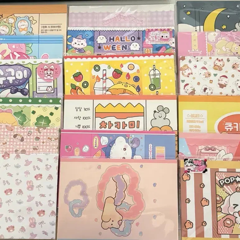 [BUNJANG] Vivian's Black Sesame Wrapping Paper Mix (50 sheets) / |A5 랩핑지믹스| 포용 포용계 포장용품 다꾸 랩핑지 랩지 믹스 비비님 흑임자 쁴 히님