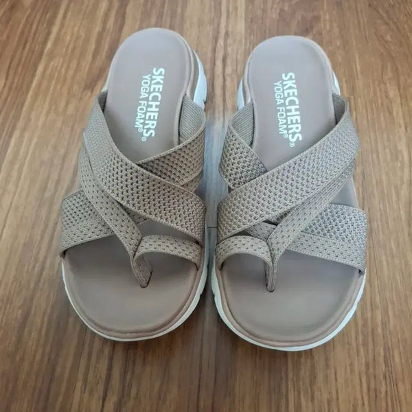 [BUNJANG] Skechers Yoga Foam Sandals Beige 230 / 스케쳐스 요가폼 샌들 베이지 230   거의새것
