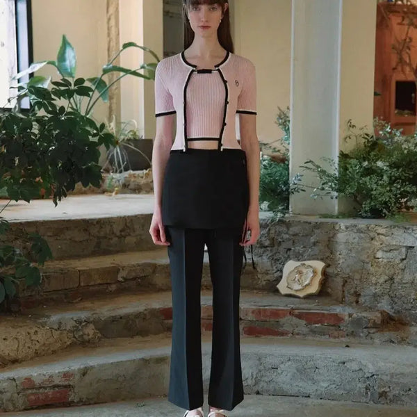 [BUNJANG] Rolleralrra Layered Skirt Pants / 로라로라 레이어드 스커트 팬츠