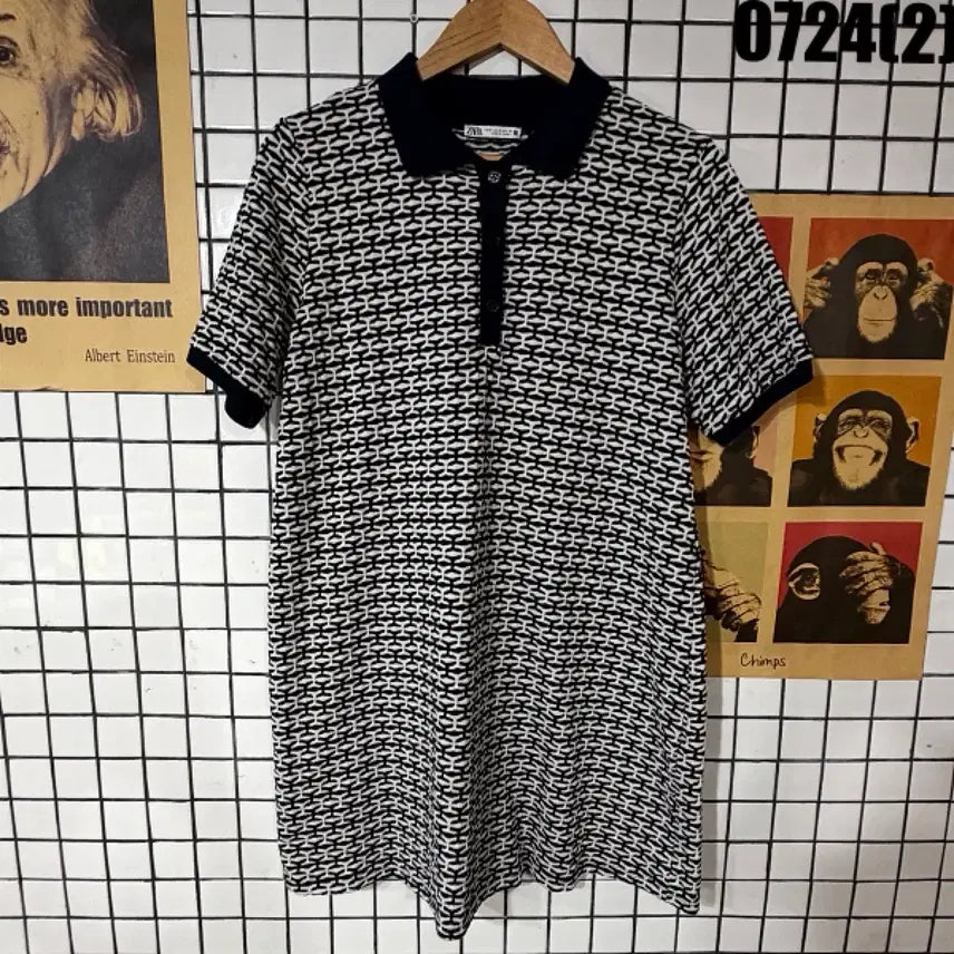 [BUNJANG] Zara Patterned Collar Dress Medium / 자라 패턴 카라 원피스 M 0724