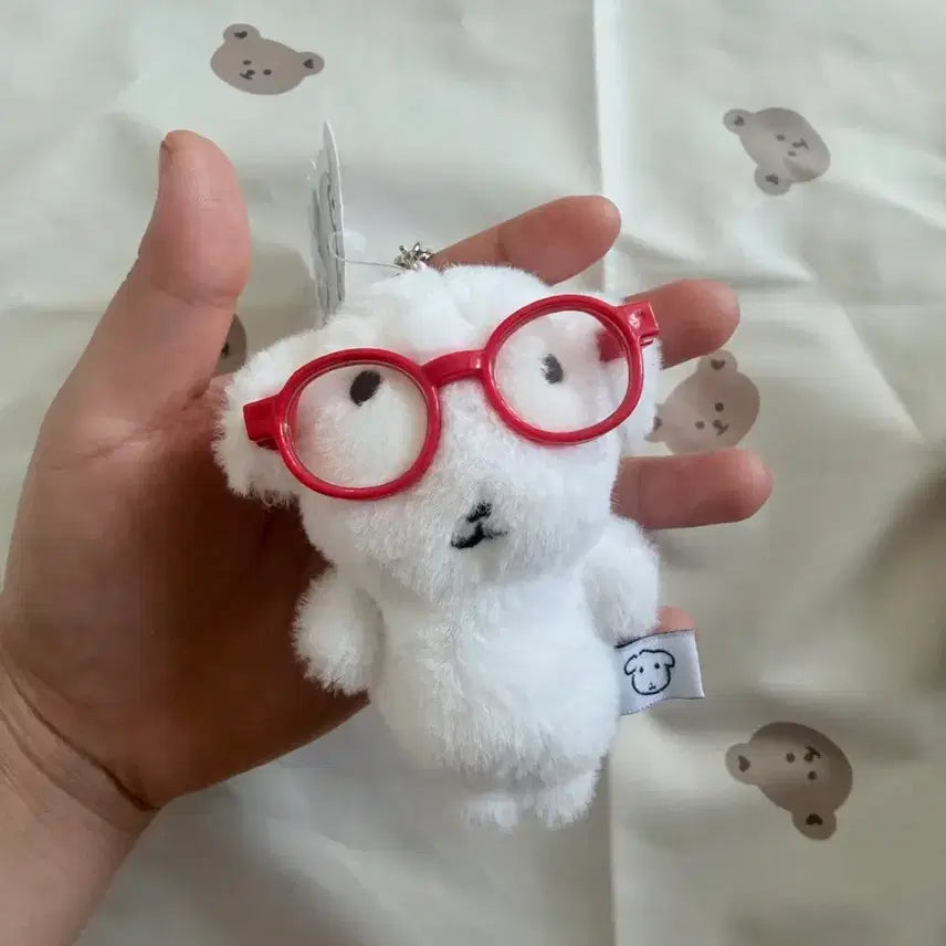 [BUNJANG] Red Glasses Ganadi Doll Keyring / 빨간 안경 가나디 인형 키링