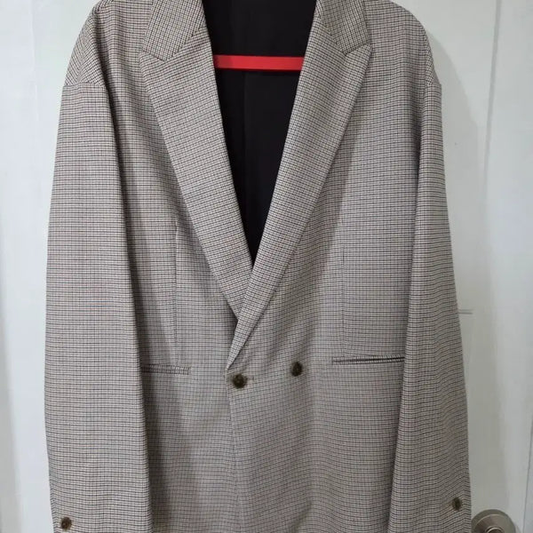 [BUNJANG] Zara Man Checked Double-Breasted Blazer Jacket EUR 52 / ZARA MAN 체크 더블 자켓 EUR52 남성자켓