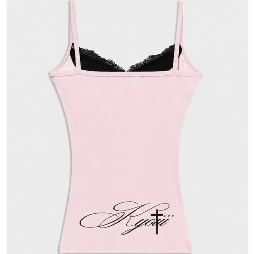 [BUNJANG] Kyoee Lace Sleeveless Tank Top Pink / 쿄이 레이스 슬리브리스 나시 핑크