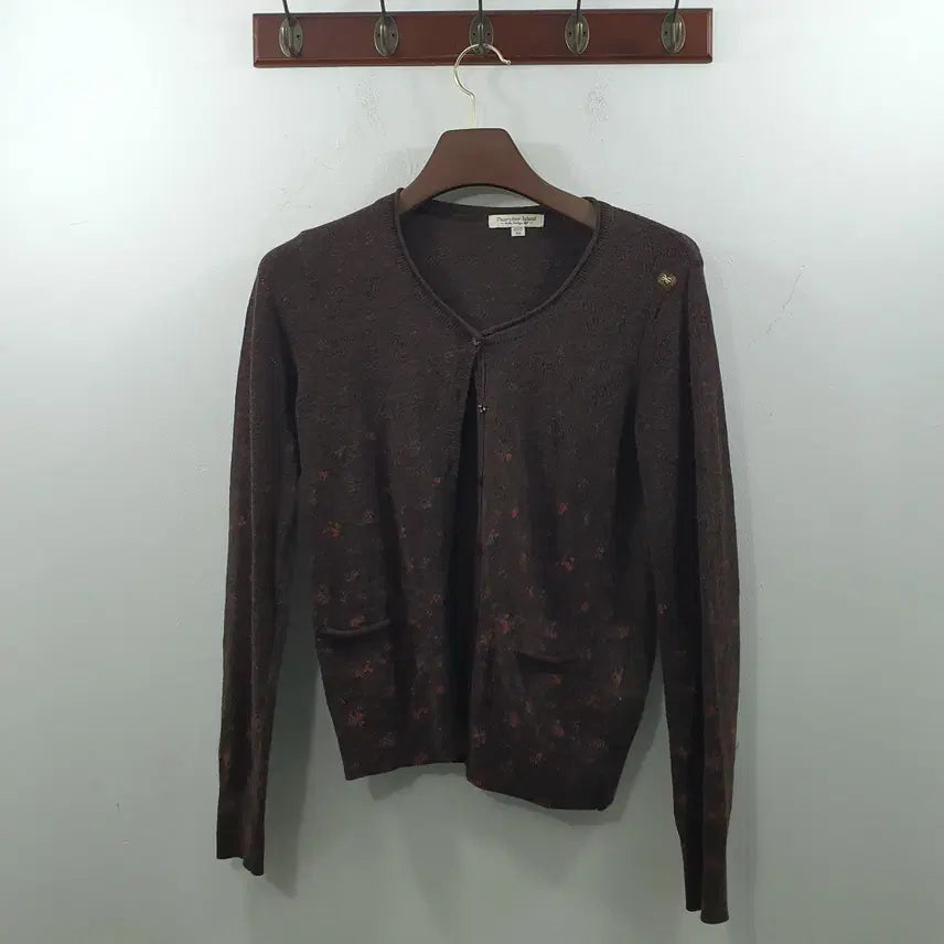 [BUNJANG] Thursday Island Women's Brown Flower Pattern Cardigan (S) / 95(S) 썰스데이아일랜드 여성 브라운 플라워 패턴 가디건