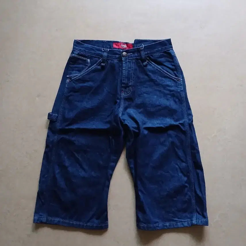 [BUNJANG] EVISU 7-Part Denim Pants / 에비수 7부 청바지