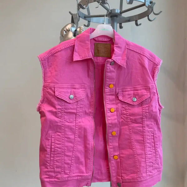 [BUNJANG] Levi's Tailor Vest Pink Denim / 리바이스 테일러 베스트(새상품)