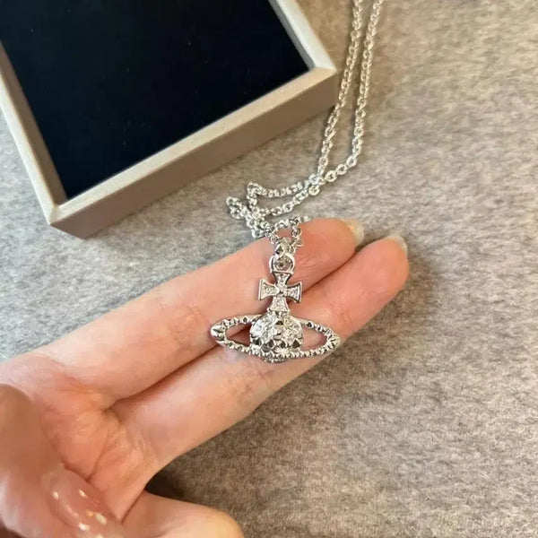 [BUNJANG] Vivienne Westwood Orbital Necklace Silver / 비비안웨스트우드 오르비탈 목걸이 실버
