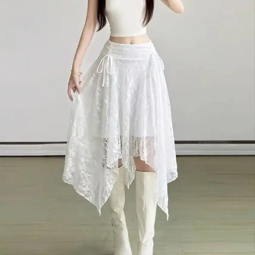 [BUNJANG] Layered Lace Skirt / 레이어드 레이스스커트