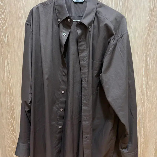 [BUNJANG] Auralee Washed Finx Typewriter Button Down Shirt / 오라리 WASHED FINX TYPEWRITER BUTTON DOWN SHIRT
