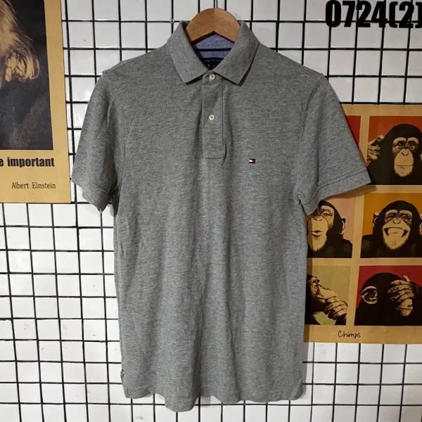 [BUNJANG] Tommy Hilfiger Short Sleeve Polo Shirt Gray Size S / 타미힐피거 반팔 카라티 그레이 S 0724
