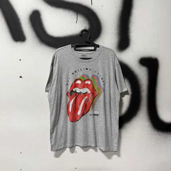 [BUNJANG] Rolling Stones 1975 US Tour T-Shirt - Gray / 롤링스톤스 1975 US 투어 반팔 티셔츠 그레이