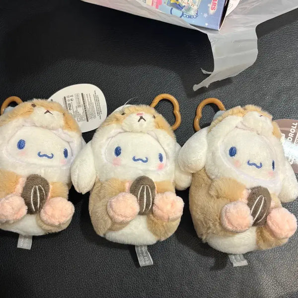 [BUNJANG] Sanrio Cinnamoroll Hamster Costume Keychain Plush / 산리오 시나몬롤 햄스터 코스튬 키링 인형