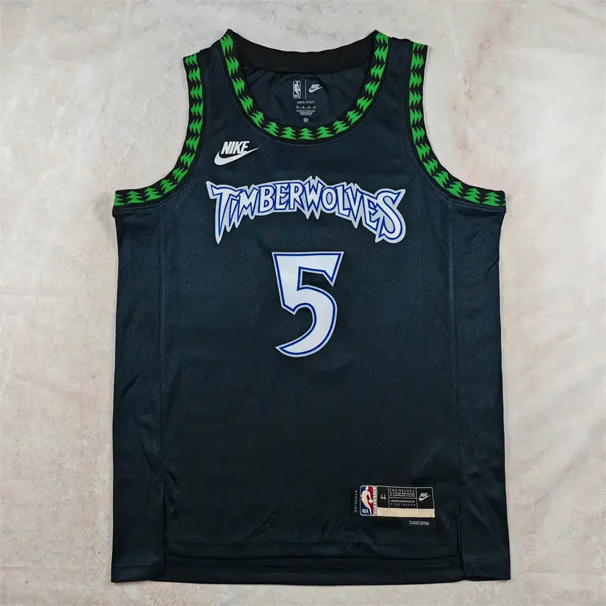 [BUNJANG] NBA Timberwolves Anthony Edwards #5 Black Replica Jersey / NBA 농구 유니폼 팀버울브스 5호 에드워즈 블랙 오리지널 핫프레스