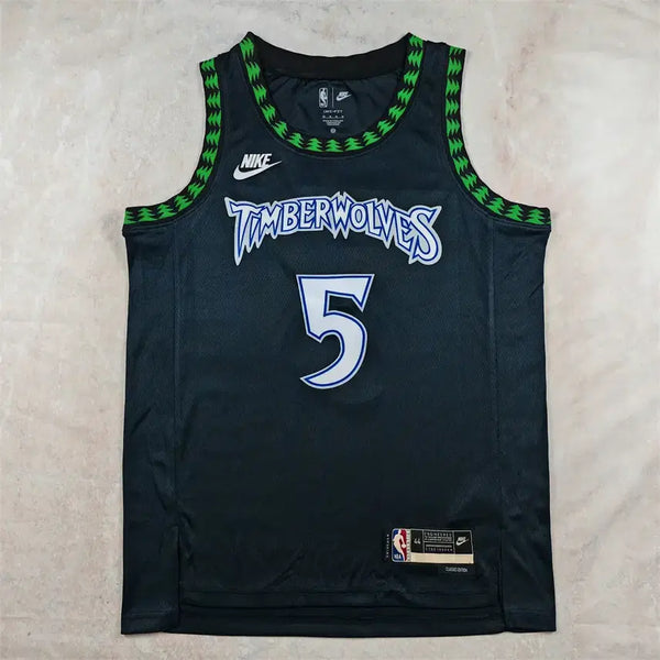 [BUNJANG] NBA Timberwolves Anthony Edwards #5 Black Replica Jersey / NBA 농구 유니폼 팀버울브스 5호 에드워즈 블랙 오리지널 핫프레스